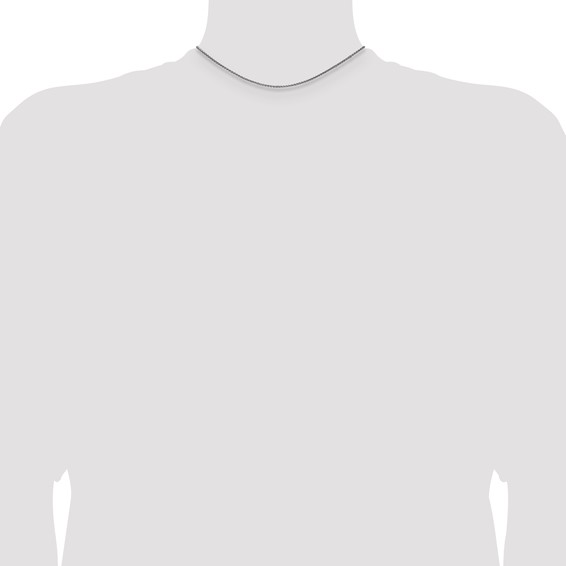 14K White Gold 1.7mm Diamond-cut Spiga with Lobster Clasp Chain (per inch)