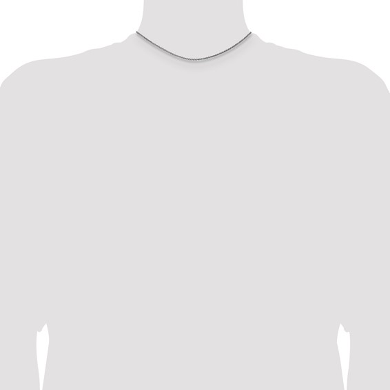 14K White Gold 2.1mm Diamond-cut Spiga with Lobster Clasp Chain (per inch)