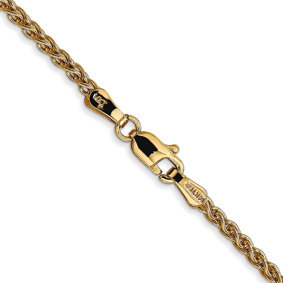 14K 2.1mm Spiga with Lobster Clasp Chain (per inch)
