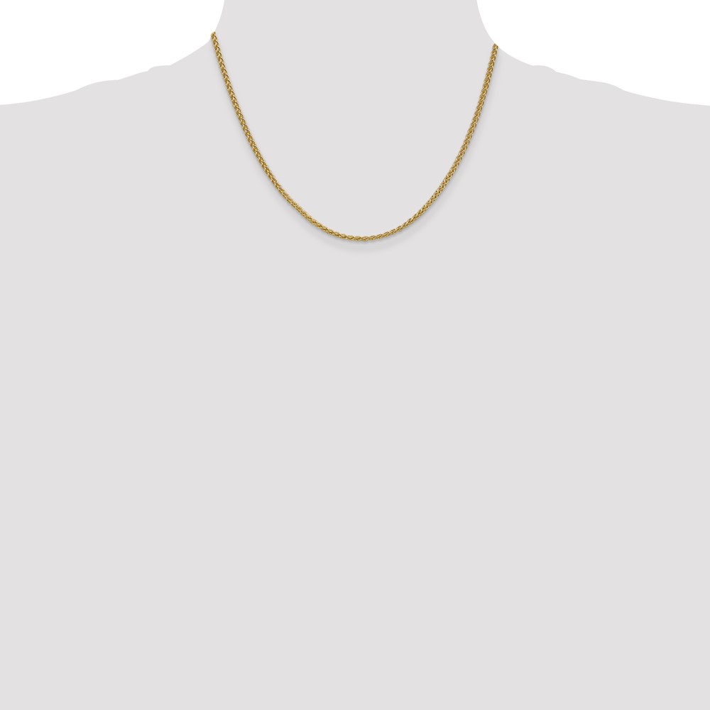 14K 18 inch 2.1mm Spiga with Lobster Clasp Chain (PEN13-18)