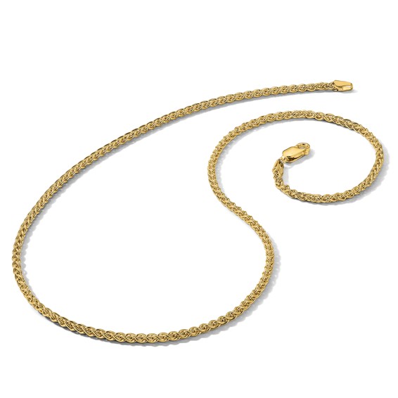 14K 2.1mm Spiga with Lobster Clasp Chain (per inch)