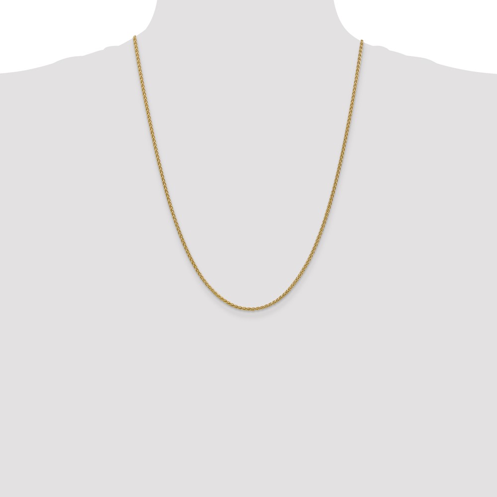 14K 24 inch 2.1mm Spiga with Lobster Clasp Chain (PEN13-24)