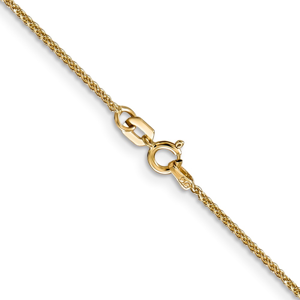 14K 22 inch 1.05mm Diamond-cut Spiga with Spring Ring Clasp Chain (PEN130-22)