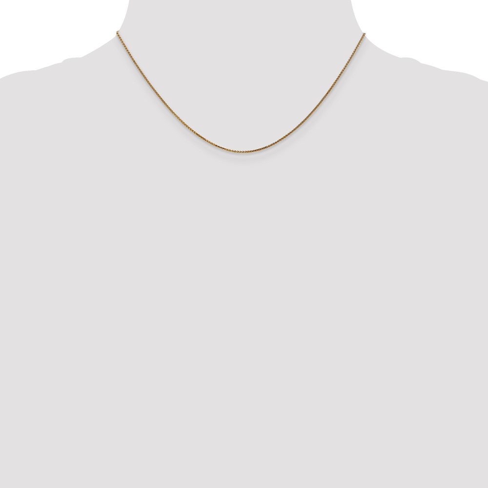 14K 16 inch 1.05mm Diamond-cut Spiga with Spring Ring Clasp Chain (PEN130-16)