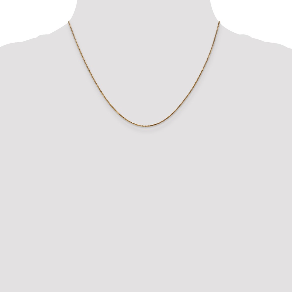 14K 18 inch 1.05mm Diamond-cut Spiga with Spring Ring Clasp Chain (PEN130-18)