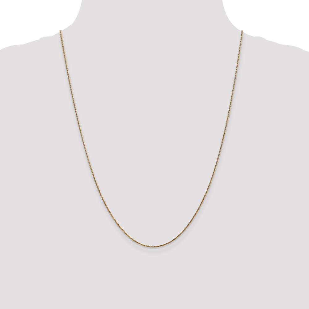 14K 24 inch 1.05mm Diamond-cut Spiga with Spring Ring Clasp Chain (PEN130-24)