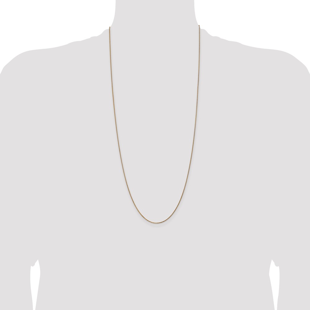14K 30 inch 1.05mm Diamond-cut Spiga with Spring Ring Clasp Chain (PEN130-30)