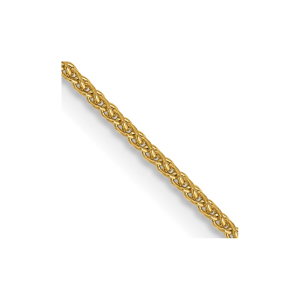 14K 16 inch 1.05mm Diamond-cut Spiga with Spring Ring Clasp Chain (PEN130-16)
