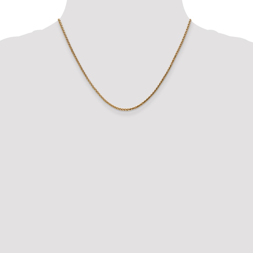 14K 18 inch 2.1mm Diamond-cut Spiga with Lobster Clasp Chain (PEN131-18)