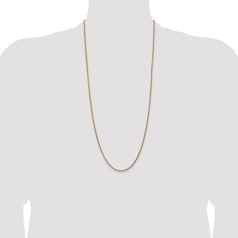 14K 30 inch 2.1mm Diamond-cut Spiga with Lobster Clasp Chain (PEN131-30)