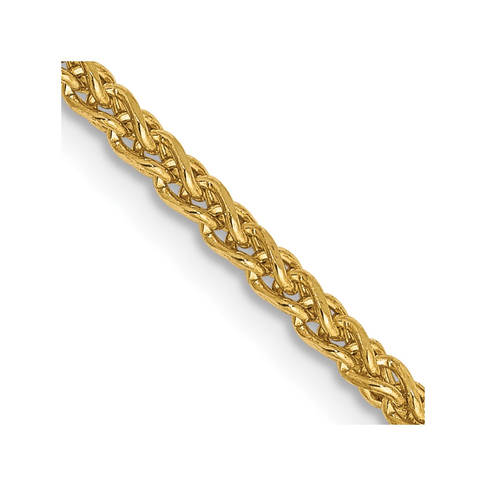 14K 18 inch 2.1mm Diamond-cut Spiga with Lobster Clasp Chain (PEN131-18)