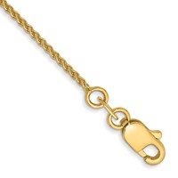14K 1.05mm Yellow Gold Spiga Bracelet with Lobster Clasp, 6" view 1