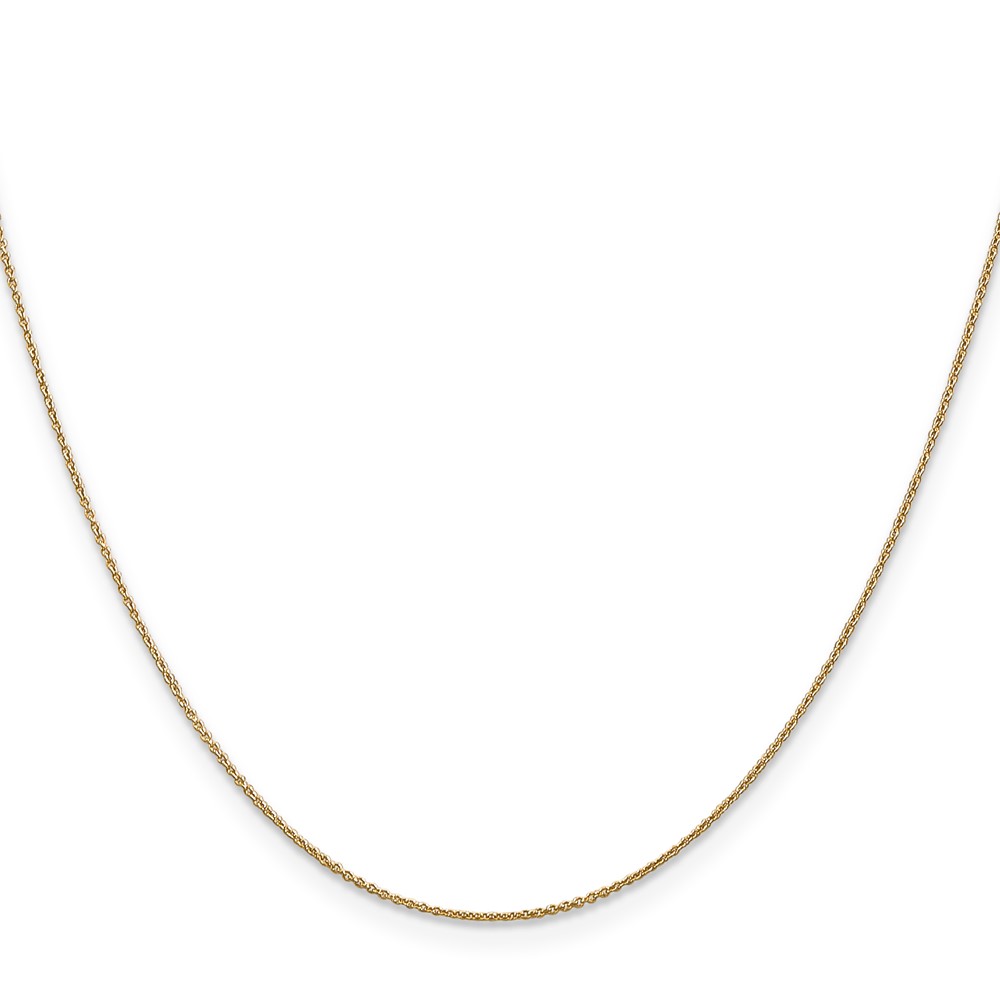 14K 18 inch .75mm Cable with Spring Ring Clasp Pendant Chain (PEN135-18)