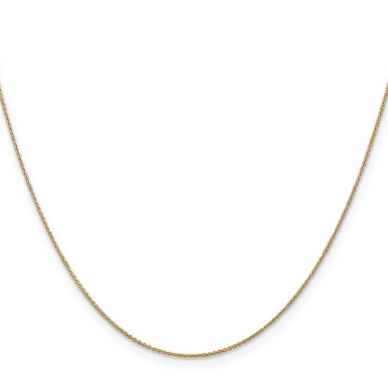14K 18 inch .75mm Cable with Spring Ring Clasp Pendant Chain
