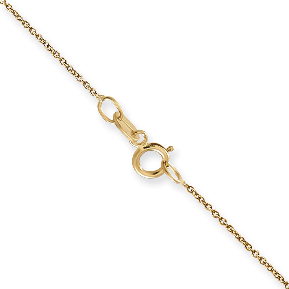 14K 18 inch .75mm Cable with Spring Ring Clasp Pendant Chain (PEN135-18)