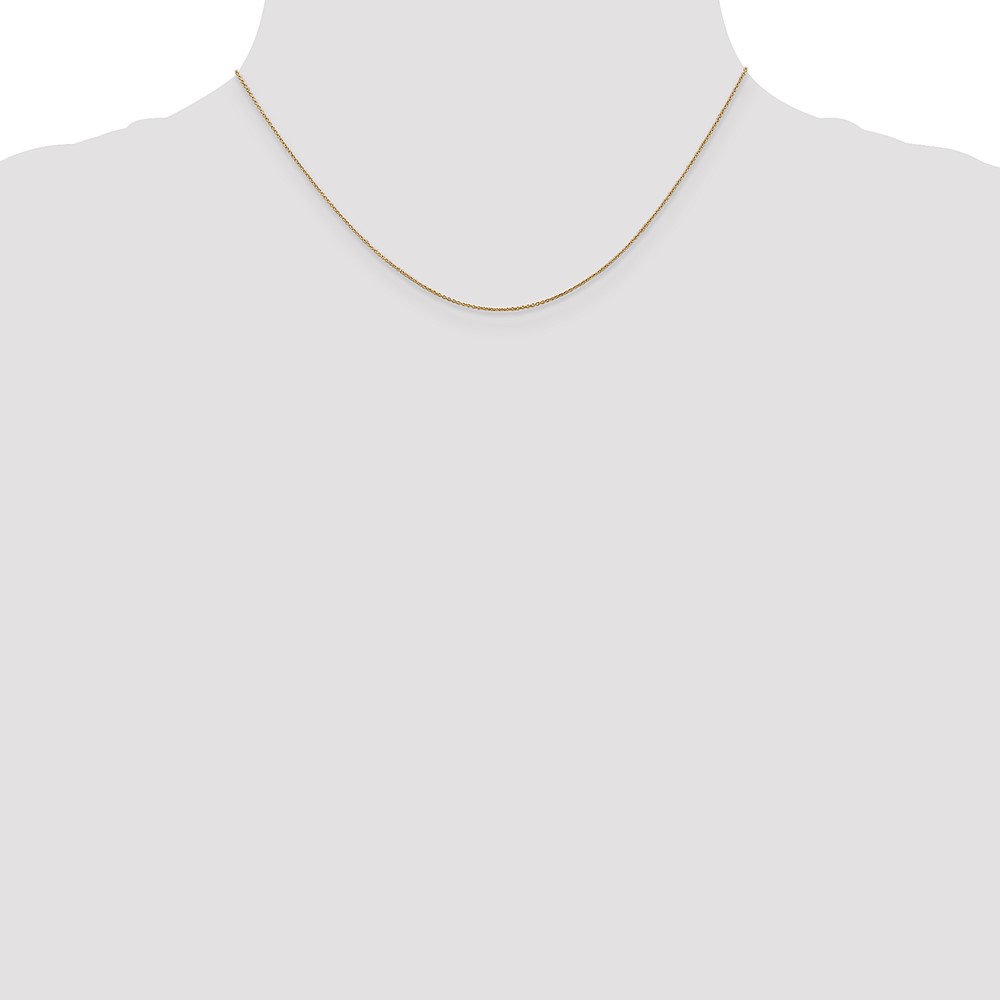 14K 16 inch .75mm Cable with Spring Ring Clasp Pendant Chain (PEN135-16)