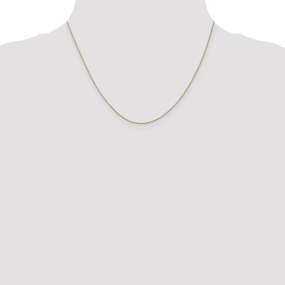 14K 18 inch .75mm Cable with Spring Ring Clasp Pendant Chain (PEN135-18)
