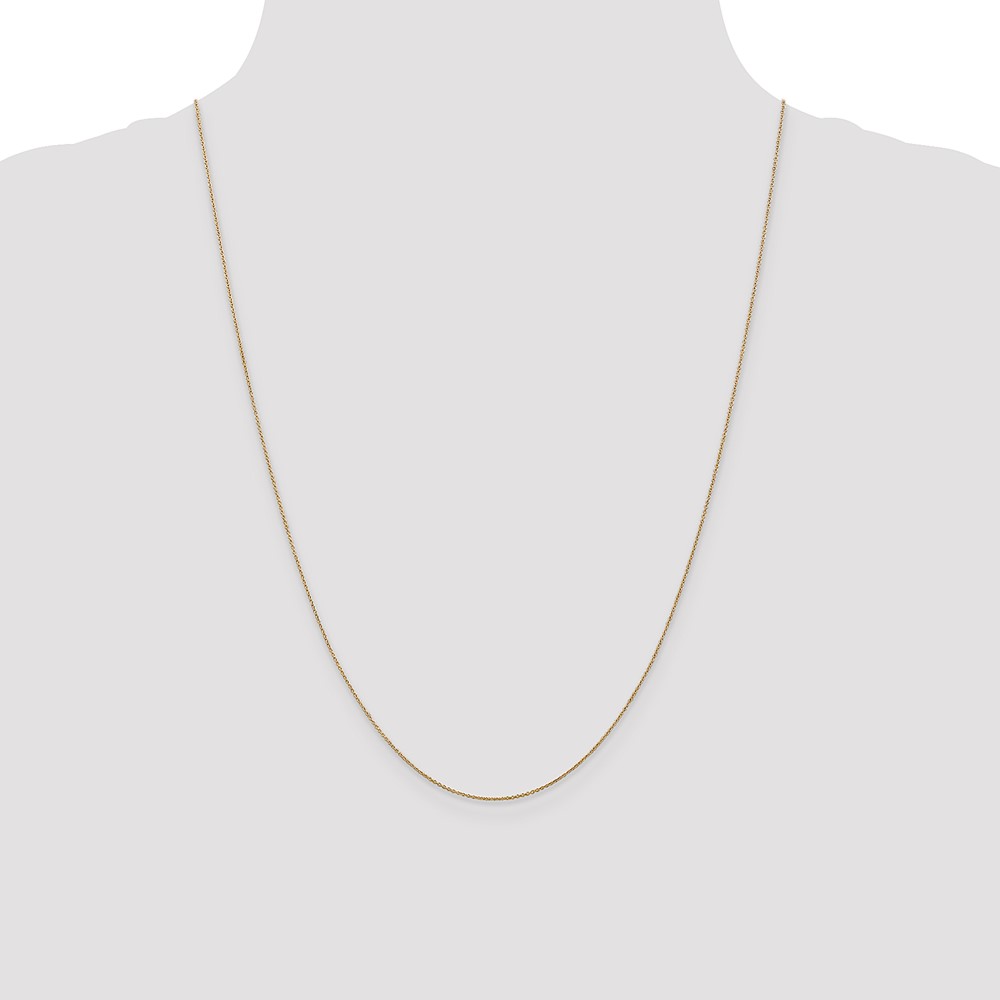 14K 24 inch .75mm Cable with Spring Ring Clasp Pendant Chain (PEN135-24)