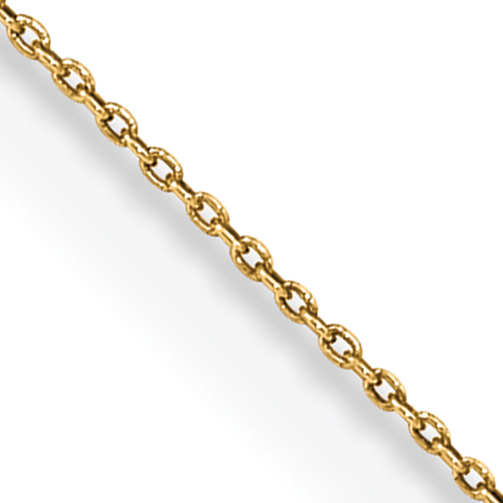 14k .75mm Round Open Link Cable Chain (PEN135-22)