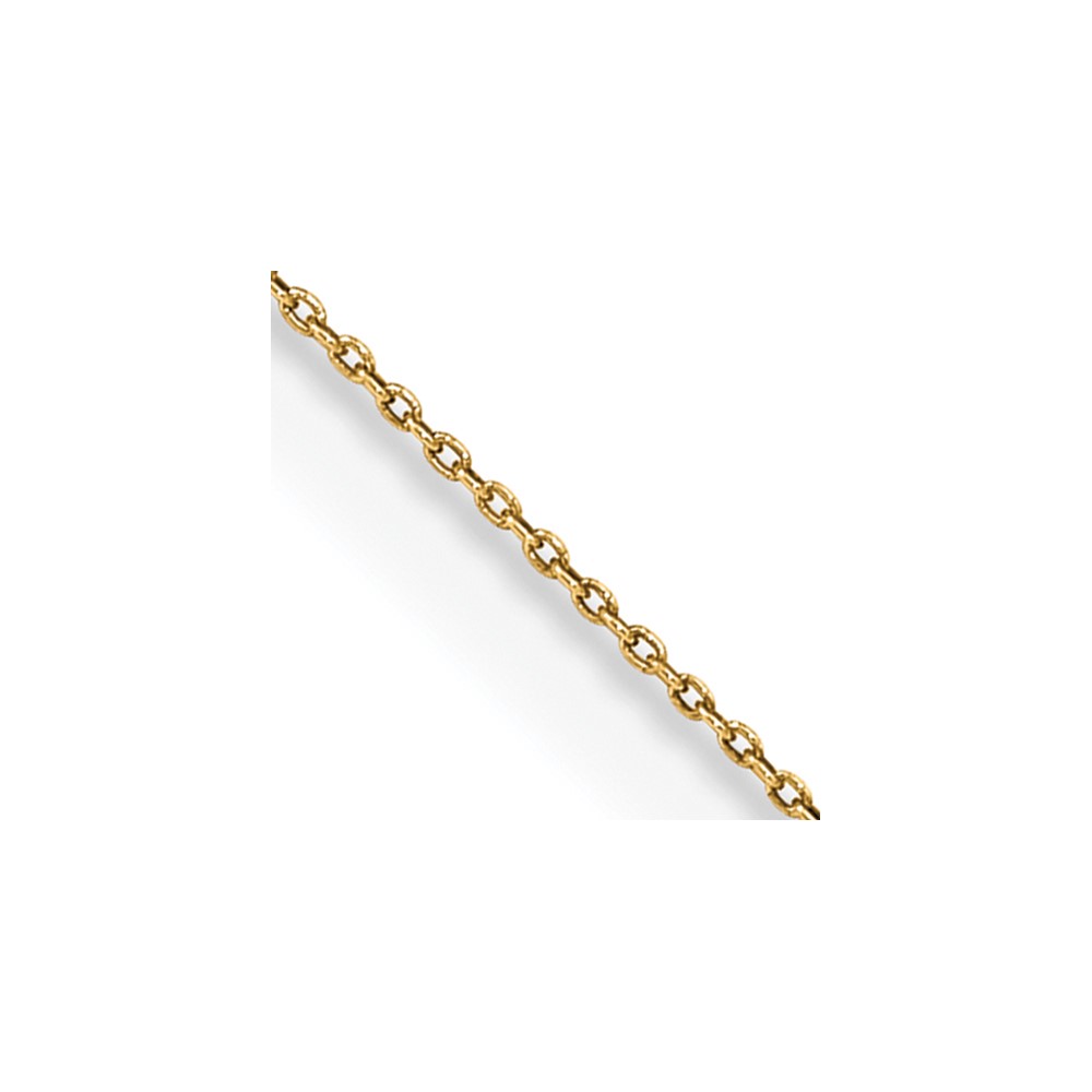 14k .75mm Round Open Link Cable Chain (PEN135-22)