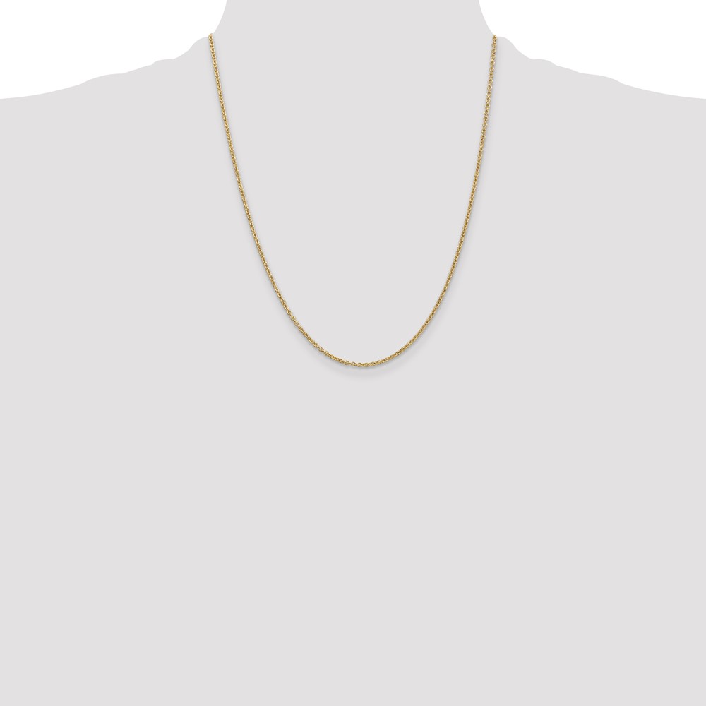 14K 22 inch 1.8mm Forzantine Cable with Lobster Clasp Chain (PEN138-22)