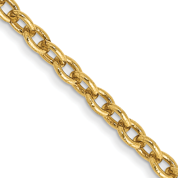 14K 22 inch 1.8mm Forzantine Cable with Lobster Clasp Chain (PEN138-22)