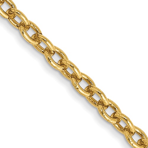 14K 24 inch 1.8mm Forzantine Cable with Lobster Clasp Chain