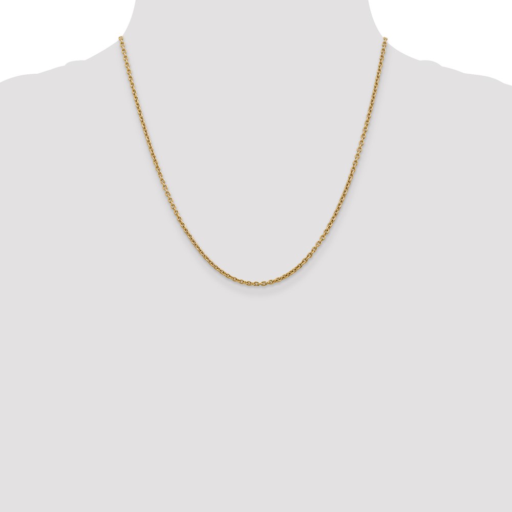 14K 20 inch 2.2mm Forzantine Cable with Lobster Clasp Chain (PEN139-20)