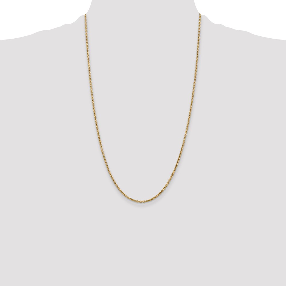 14K 26 inch 2.2mm Forzantine Cable with Lobster Clasp Chain (PEN139-26)
