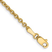 14K 2.2mm Yellow Gold Forzantine Cable Anklet with Lobster Clasp - 9in view 1