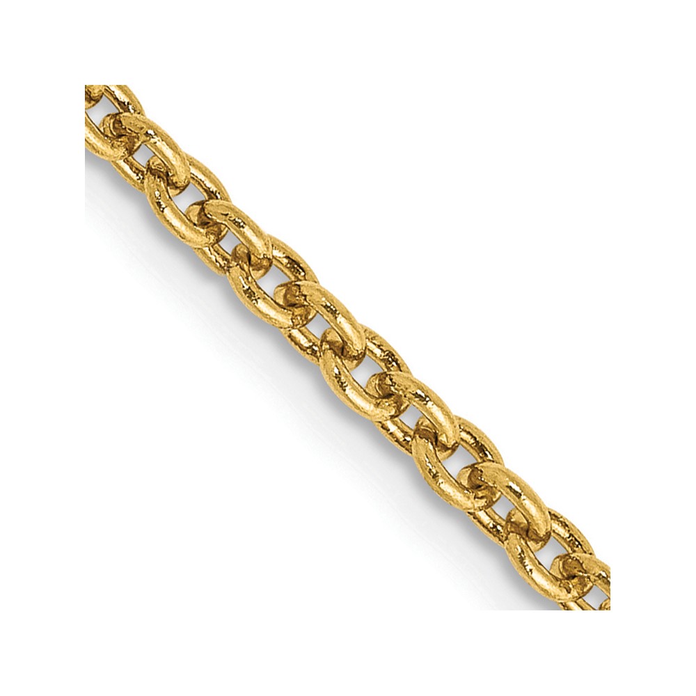 14K 16 inch 2.2mm Forzantine Cable with Lobster Clasp Chain (PEN139-16)