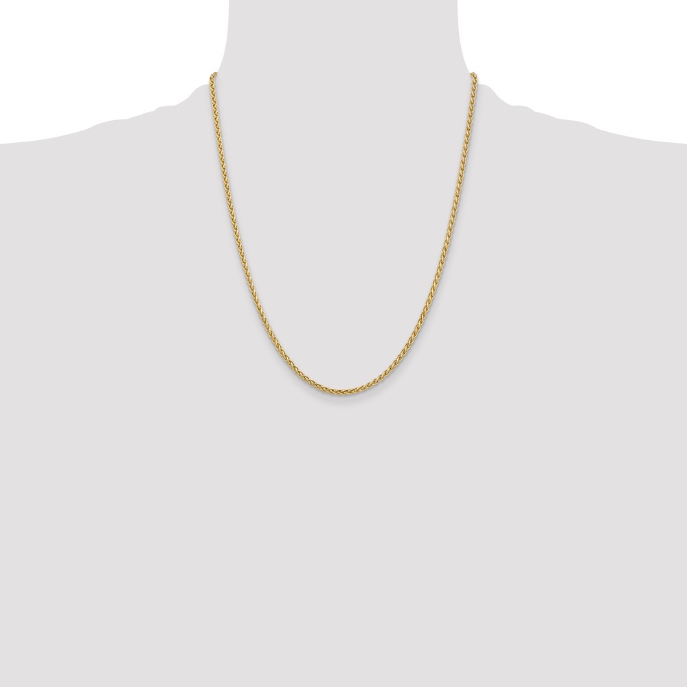 14K 22 inch 2.8mm Spiga with Lobster Clasp Chain (PEN14-22)