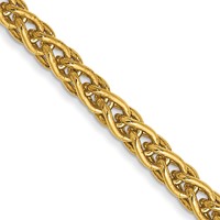 14K 2.5mm Yellow Gold Spiga Chain with Lobster Clasp, 18" view 1