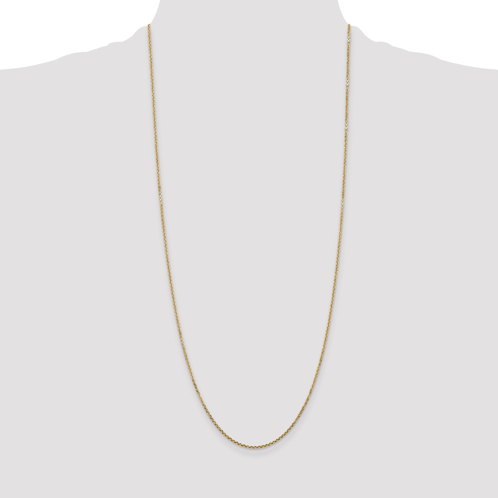 14K 30 inch 1.45mm Solid Diamond-cut Cable with Lobster Clasp Chain (PEN140-30)