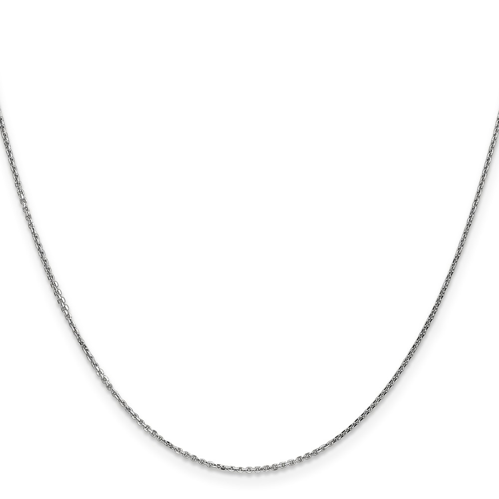 14K White Gold 30 inch .95mm Diamond-cut Cable with Lobster Clasp Chain (PEN144-30)