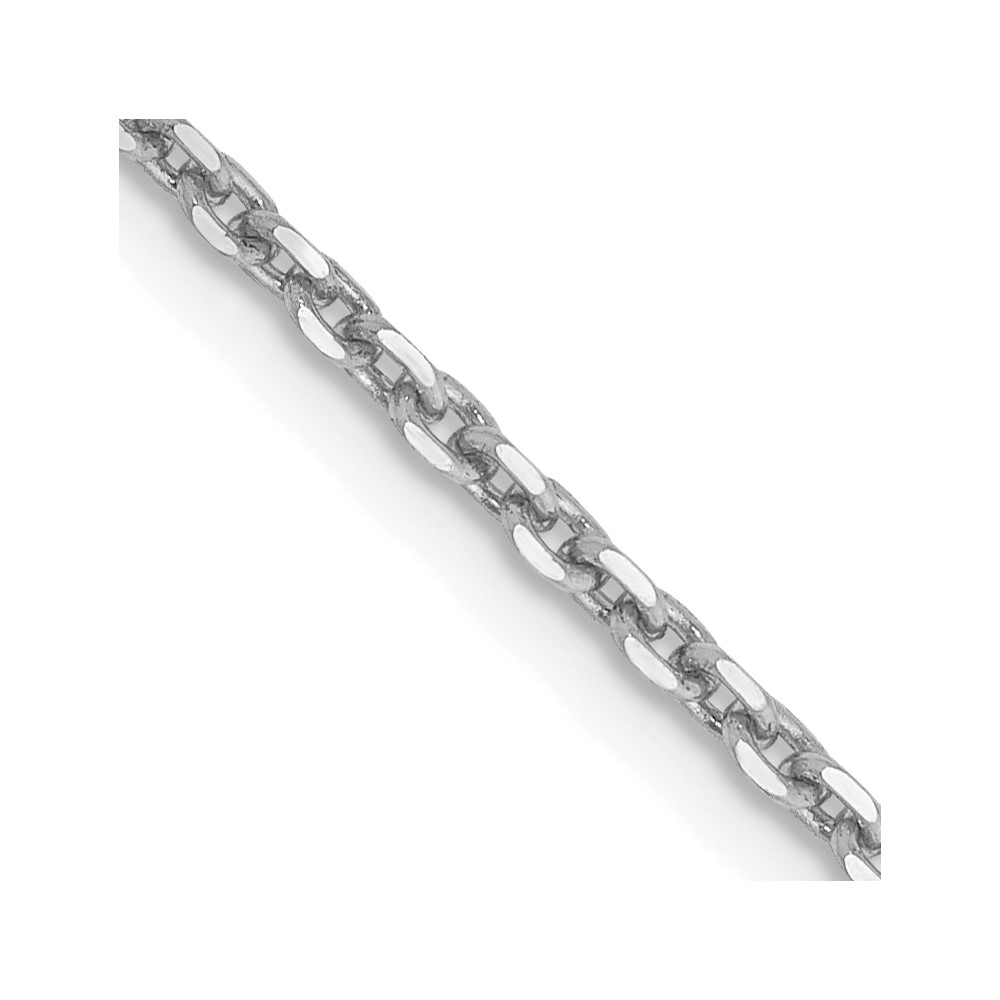 14K White Gold 30 inch 1.65mm Diamond-cut Cable with Lobster Clasp Chain (PEN149-30)