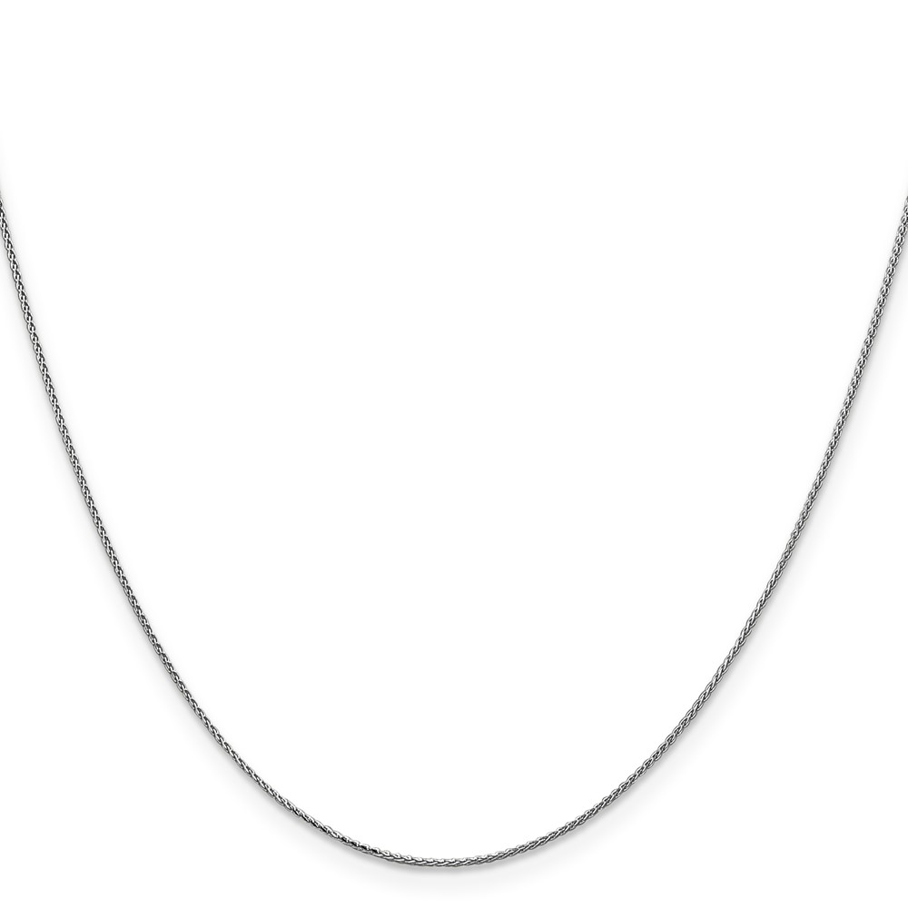 14K White Gold 30 inch .85mm Diamond-cut Spiga with Lobster Clasp Chain (PEN152-30)