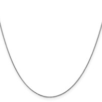 14K White Gold 16 Inch .85mm Diamond-cut Spiga with Spring Ring Clasp Chain view 2