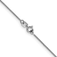 14K White Gold 16 Inch .85mm Diamond-cut Spiga with Spring Ring Clasp Chain view 3