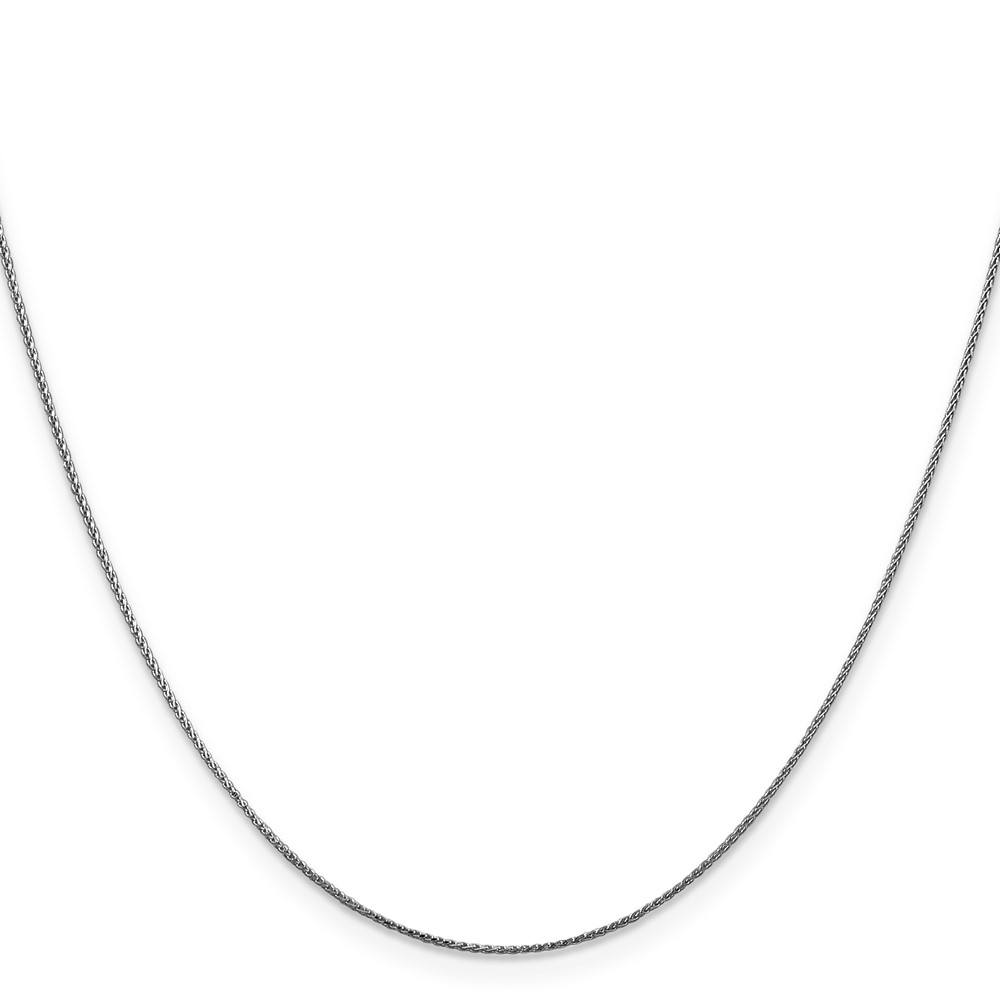 14K White Gold 30 inch .85mm Diamond-cut Spiga with Lobster Clasp Chain (PEN153-30)