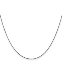 14K White Gold.85mm Diamond-cut Spiga Chain with Lobster Clasp, 16" view 2
