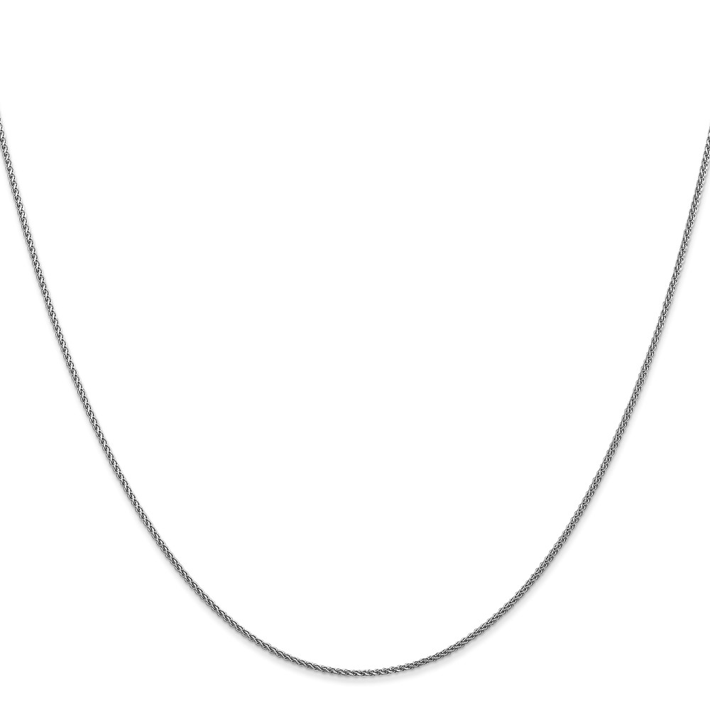 14K White Gold 30 inch 1.05mm Diamond-cut Spiga with Lobster Clasp Chain (PEN154-30)