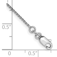 14K White Gold 1.05mm Diamond-cut Spiga Bracelet with Lobster Clasp, 6" view 2
