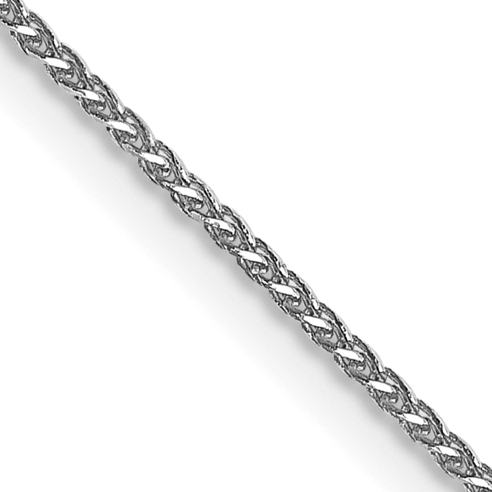 14K White Gold 30 inch 1.05mm Diamond-cut Spiga with Lobster Clasp Chain (PEN154-30)