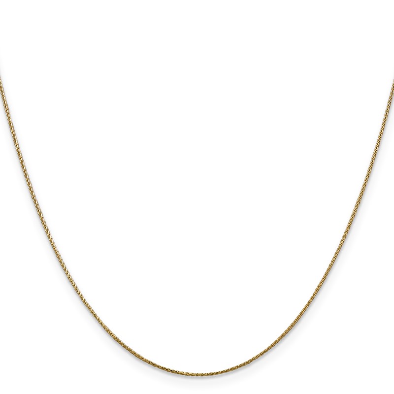 14K 20 inch .85mm Diamond-cut Spiga with Lobster Clasp Chain