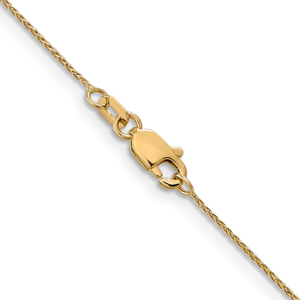 14K 22 inch .85mm Diamond-cut Spiga with Lobster Clasp Chain (PEN156-22)