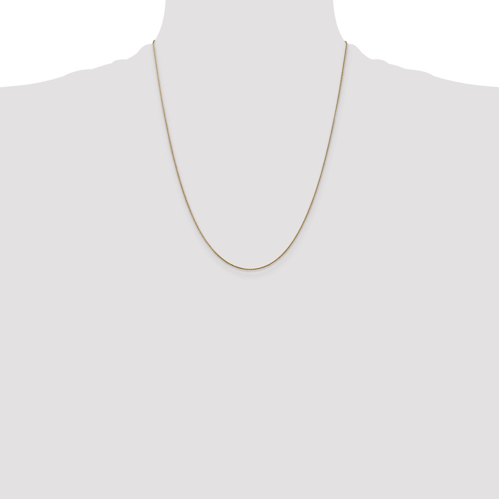 14K 22 inch .85mm Diamond-cut Spiga with Lobster Clasp Chain (PEN156-22)