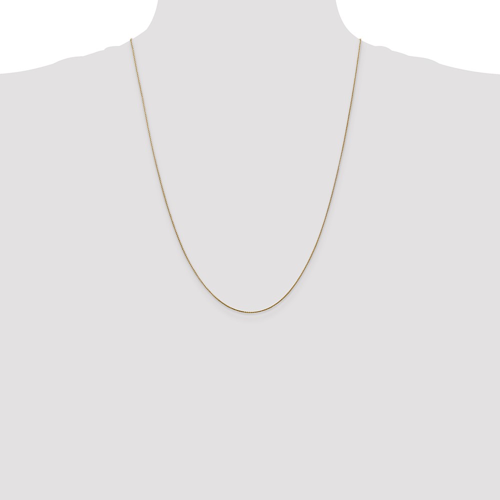 14K 24 inch .85mm Diamond-cut Spiga with Lobster Clasp Chain (PEN156-24)