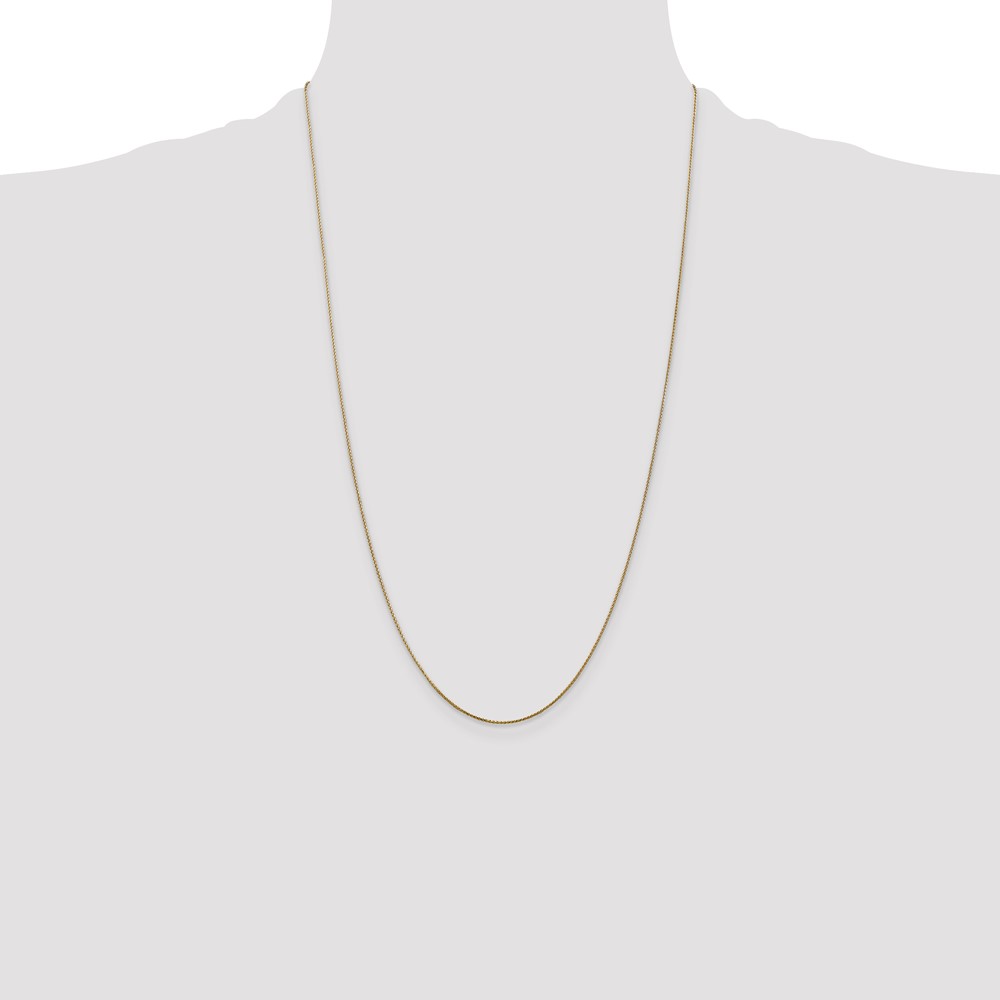 14K 26 inch .85mmDiamond-cut Spiga with Lobster Clasp Chain (PEN156-26)