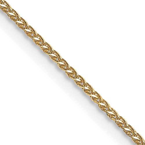 14K 16 inch .85mm Diamond-cut Spiga with Lobster Clasp Chain